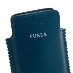 Furla Teal Leather Phone Case