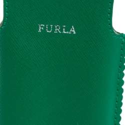 Furla Green Leather Phone Case