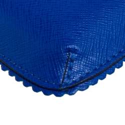 Pre Owned Furla Blue Leather Phone Case