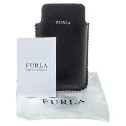 Furla Black Leather Phone Case