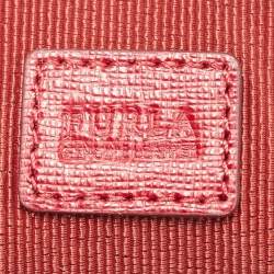 Pre Owned Furla Red Leather Electra L Cosmetic Pouch