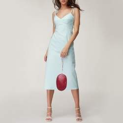 Pre Owned Furla Red Leather Electra L Cosmetic Pouch