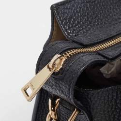 Pre Owned Furla Black Leather Meraviglia Tote