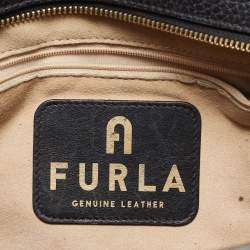 Pre Owned Furla Black Leather Meraviglia Tote