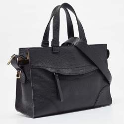 Pre Owned Furla Black Leather Meraviglia Tote