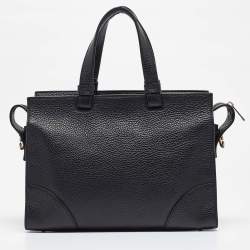 Pre Owned Furla Black Leather Meraviglia Tote