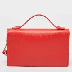 Pre Owned Furla Red Leather Incanto Crossbody Bag