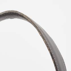 Pre Owned Furla Grey Croc Embossed Leather Lady M Tote