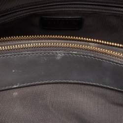 Pre Owned Furla Grey Croc Embossed Leather Lady M Tote