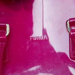 Furla Fuchsia Rubber Candy Satchel