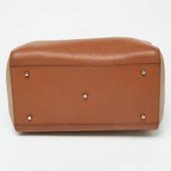 Pre Owned Furla Brown/Beige Leather Tote