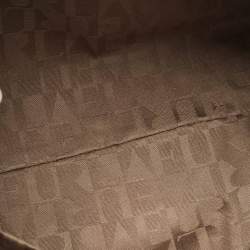 Furla White Croc Embossed Leather Turnlock Tote