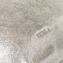 Furla Silver Leather Hobo
