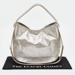 Furla Silver Leather Hobo