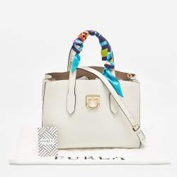 Furla White Leather Lodovica Tote