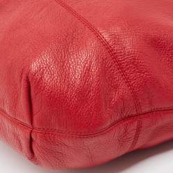 Furla Red/Black Leather Zip Hobo
