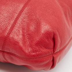 Furla Red/Black Leather Zip Hobo