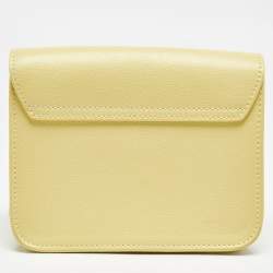 Pre Owned Furla Yellow Leather Mini Metropolis Chain Shoulder Bag