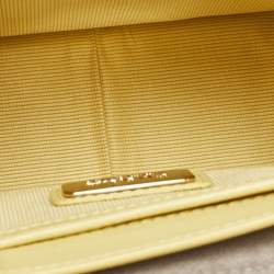 Pre Owned Furla Yellow Leather Mini Metropolis Chain Shoulder Bag