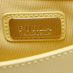 Pre Owned Furla Yellow Leather Mini Metropolis Chain Shoulder Bag