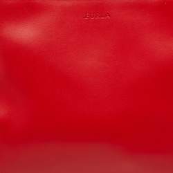 Pre Owned Furla Red Leather Shoulder Bag