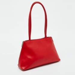 Pre Owned Furla Red Leather Shoulder Bag