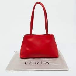 Pre Owned Furla Red Leather Shoulder Bag