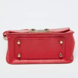 Furla Red Leather Mini Metropolis Chain Crossbody Bag