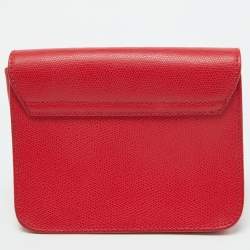 Furla Red Leather Mini Metropolis Chain Crossbody Bag