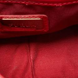 Furla Red Leather Mini Metropolis Chain Crossbody Bag