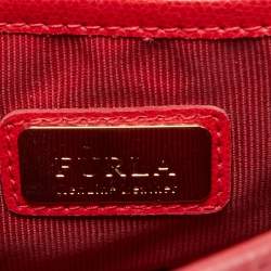 Furla Red Leather Mini Metropolis Chain Crossbody Bag