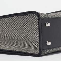 Furla Grey/Black Canvas Mini Opportunity Tote 