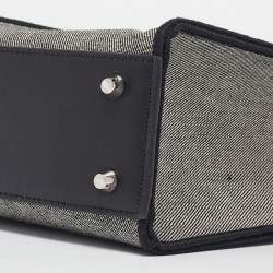 Furla Grey/Black Canvas Mini Opportunity Tote 