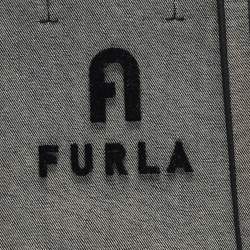 Furla Grey/Black Canvas Mini Opportunity Tote 