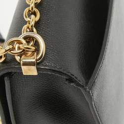 Furla Black Leather 1927 Flap Shoulder Bag