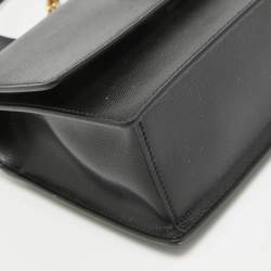 Furla Black Leather 1927 Flap Shoulder Bag