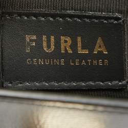 Furla Black Leather 1927 Flap Shoulder Bag