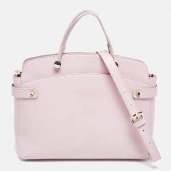 Furla Light Pink Leather Agata Satchel