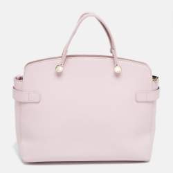 Furla Light Pink Leather Agata Satchel