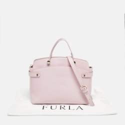 Furla Light Pink Leather Agata Satchel