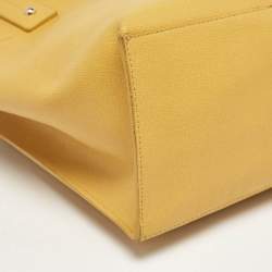 Furla Yellow Leather Divide It Tote