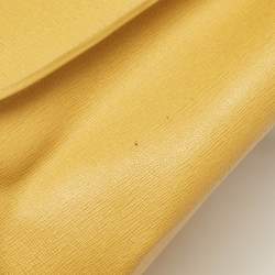 Furla Yellow Leather Divide It Tote