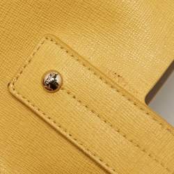 Furla Yellow Leather Divide It Tote