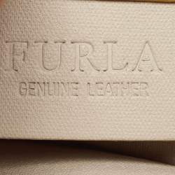 Furla Yellow Leather Divide It Tote
