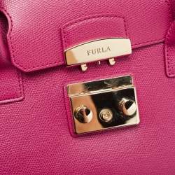 Furla Fuchsia Leather Metropolis Tote