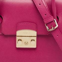 Furla Fuchsia Leather Metropolis Tote