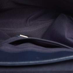 Pre Owned Furla Navy Blue Leather Small Metropolis Tote