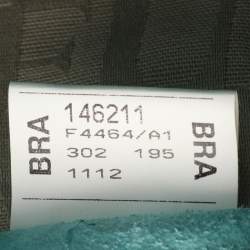 Pre Owned Furla Turquoise Croc Embossed Leather Divide It Tote