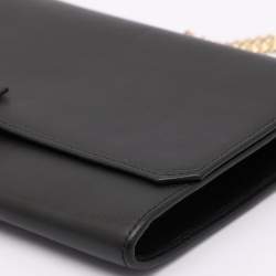 Pre Owned Furla Black Leather Push Lock Flap Crossbody Bag