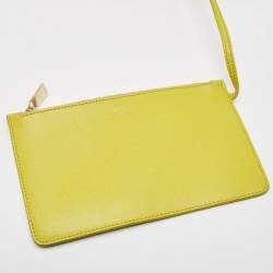 Furla Yellow Leather Stacy Drawstring Bucket Bag